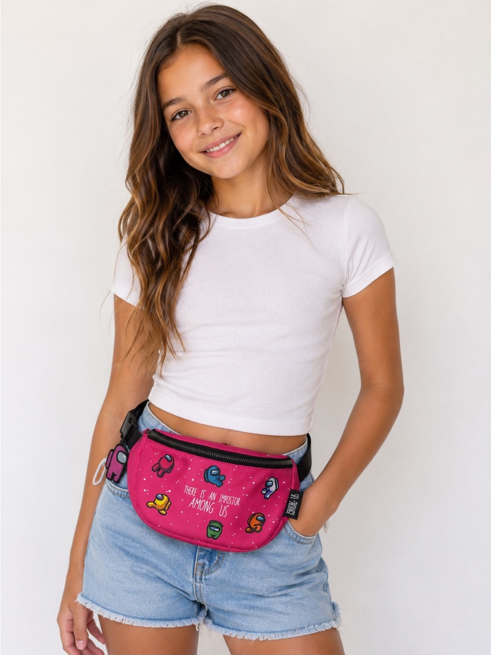 Zara Pink Kids among us Waist Bag